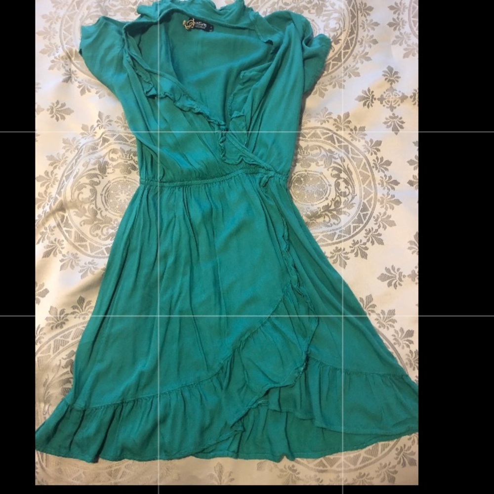 Flowy teal dress